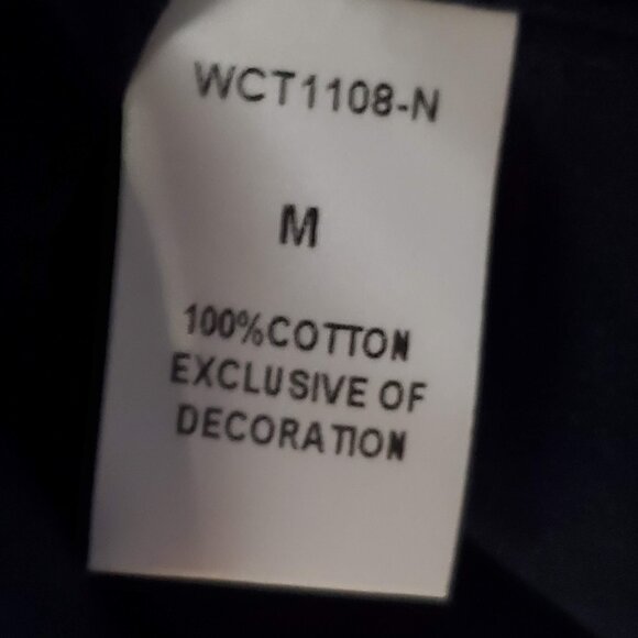 THML Navy Floral Long Sleeve, V Neck, Shirt Dress, M - Picture 9 of 10